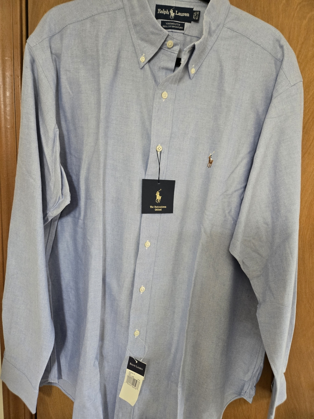 NWT Ralph Lauren Mens 16 1/2-36 Denim Blue BDLSS